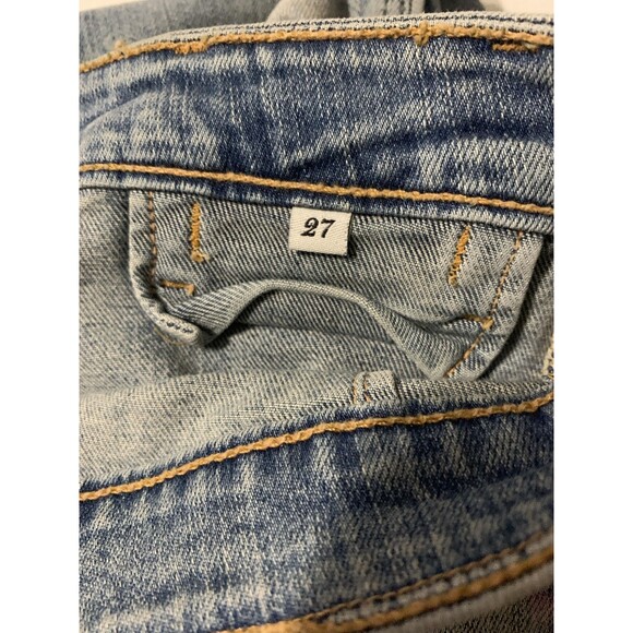 McGuire Jeans Womens 27 Blue Distressed German Slim Straight Leg Denim Pants - Picture 7 of 9